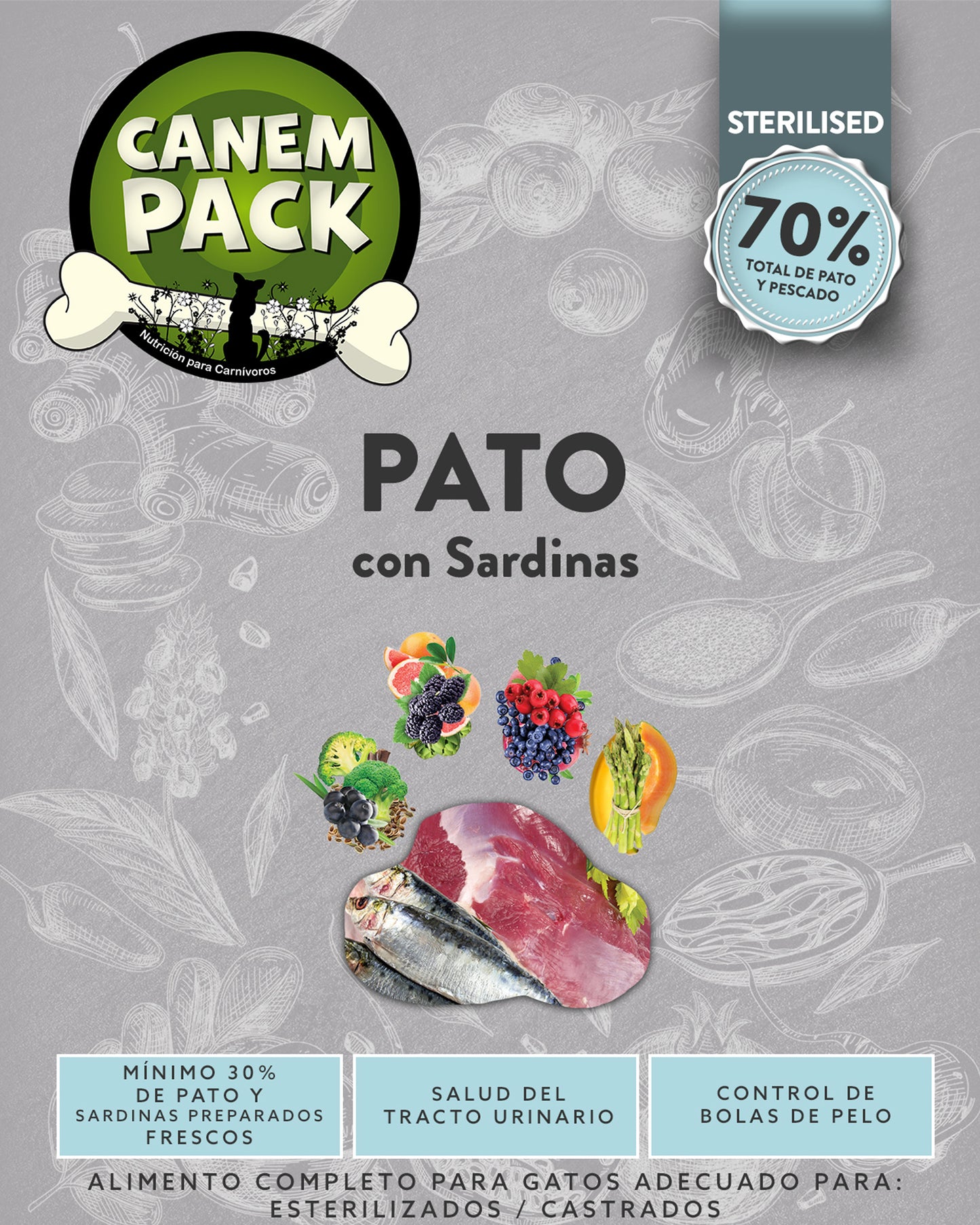 GATO ESTERILIZADO PATO CON SARDINAS