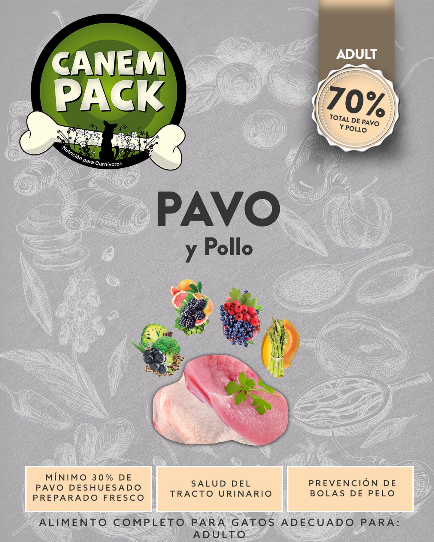GATO ADULTO PAVO Y POLLO
