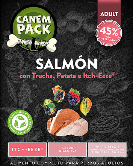PERRO ADULTO SALMÓN CON TRUCHA, PATATA E ILTC-EeCZE