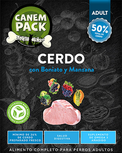 PERRO ADULTO CERDO CON BONIATO Y MANZANA