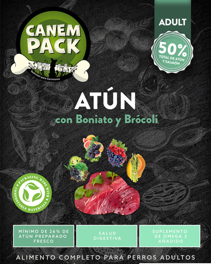 PERRO ADULTO ATÚN CON BONIATO Y BRÓCOLI