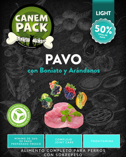 PERRO LIGHT PAVO CON BONIATO Y ARÁNDANOS